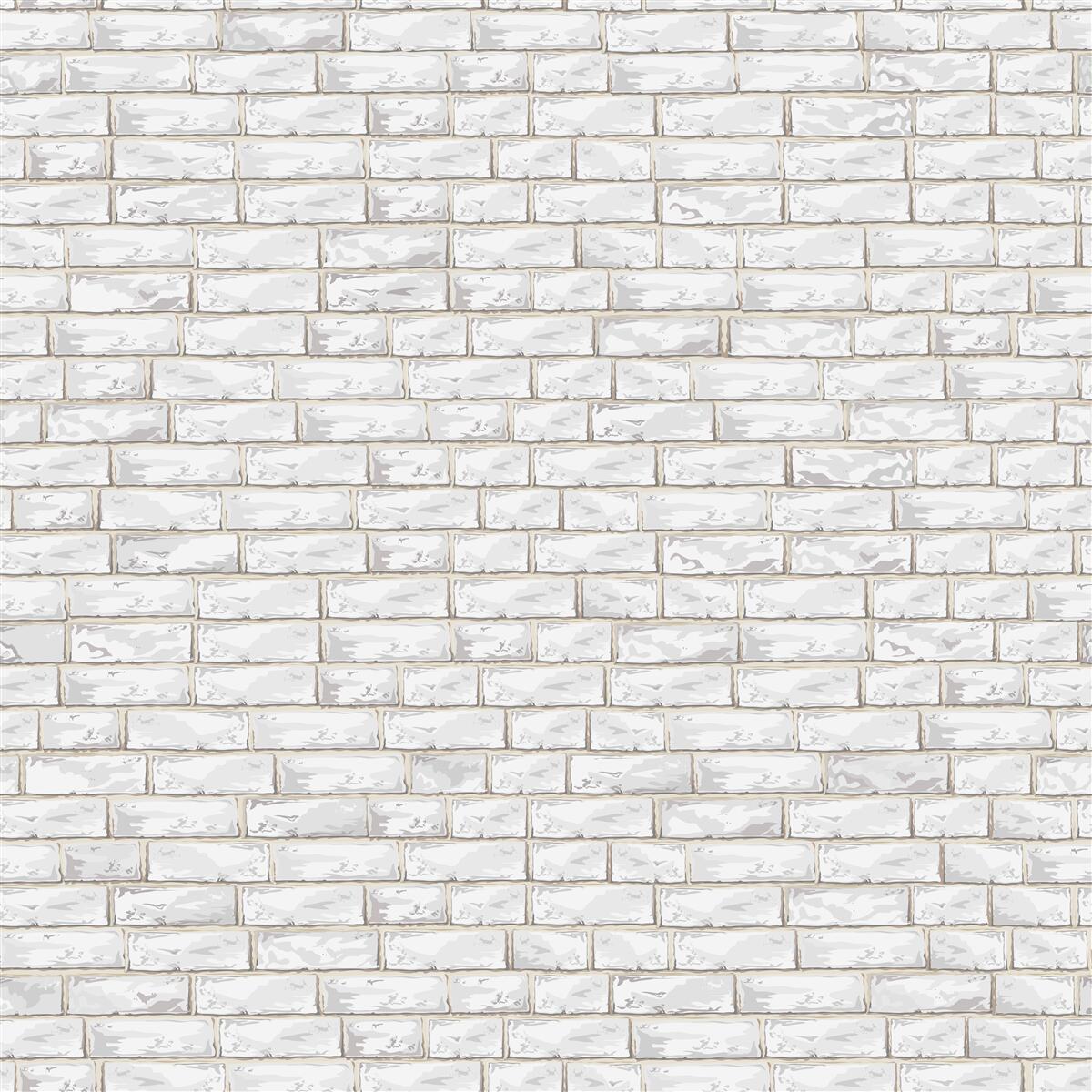 Fototapeten Eine Wand mit weißem Ziegelstein gesäumt