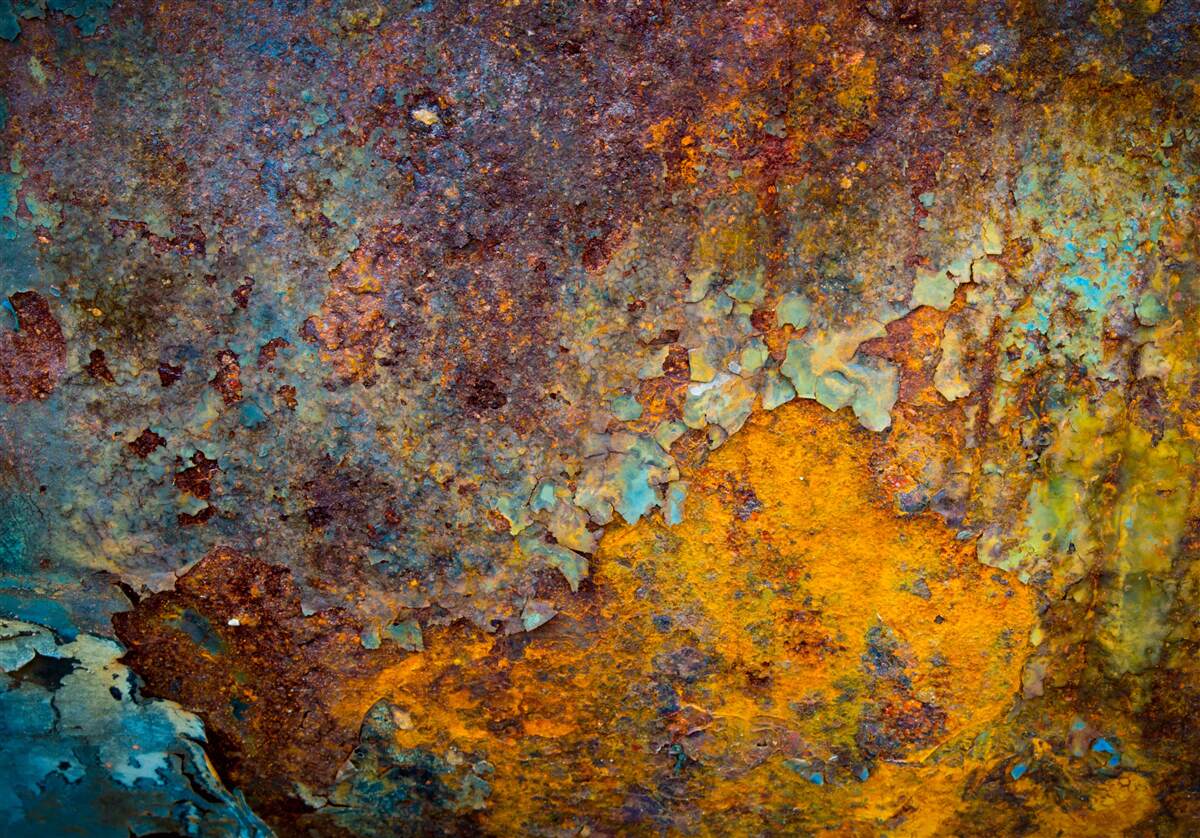 Fototapeten Rustige Metallwand