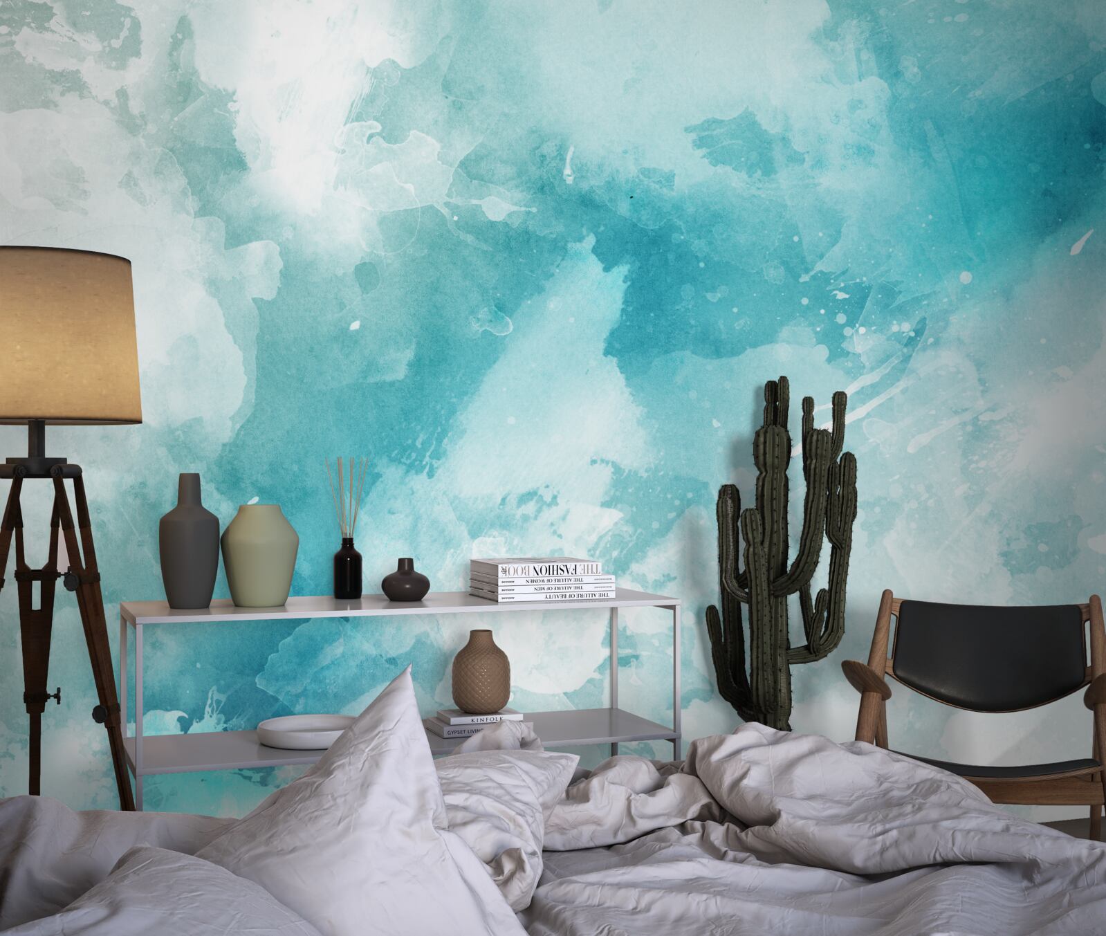 Fototapeten Weißer Marmor mit einem blauen Farbton