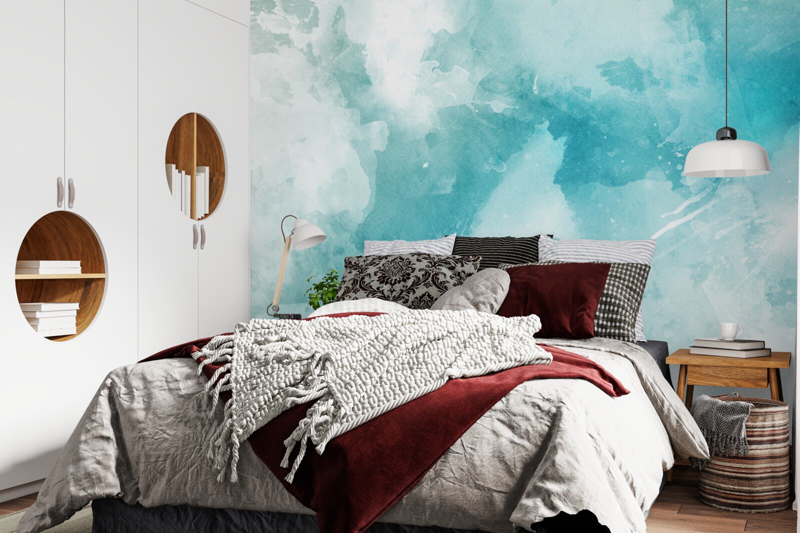 Fototapeten Weißer Marmor mit einem blauen Farbton