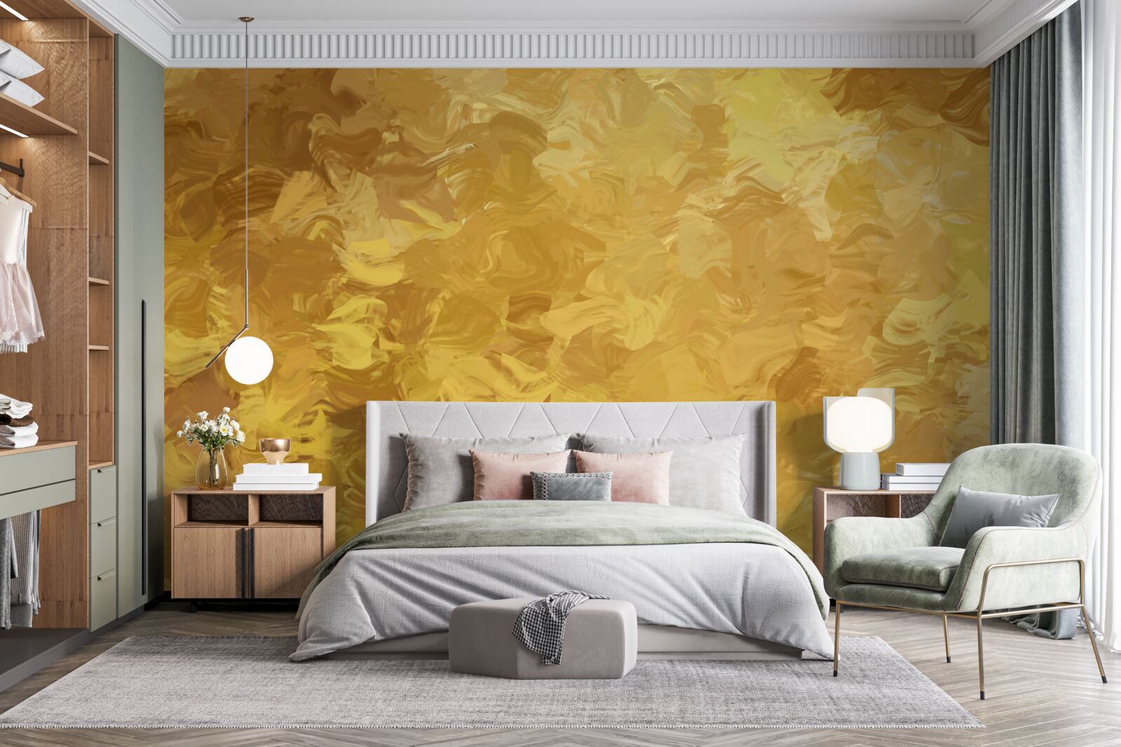 Fototapeten Herbstgold auf Marmorplatten