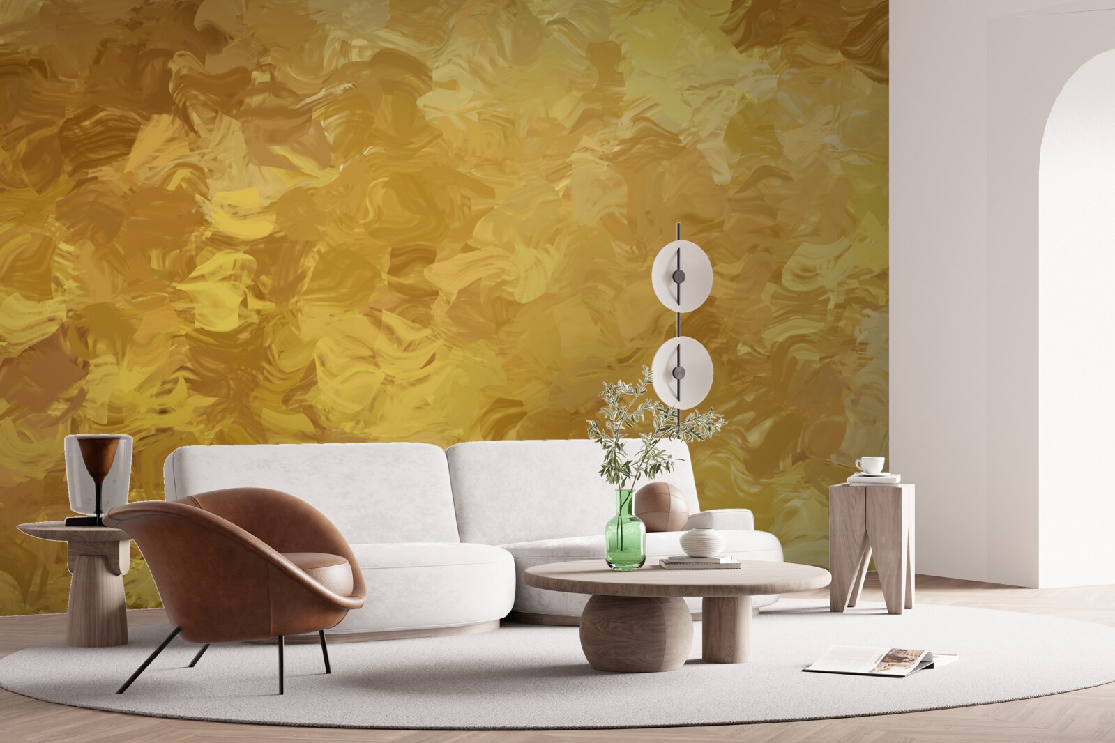 Fototapeten Herbstgold auf Marmorplatten