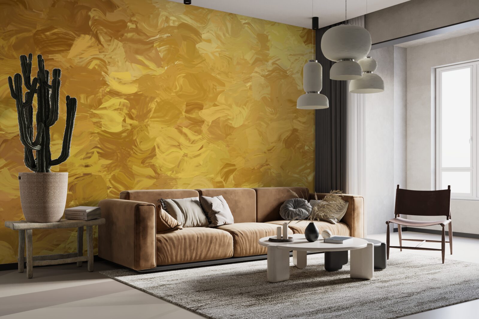 Fototapeten Herbstgold auf Marmorplatten