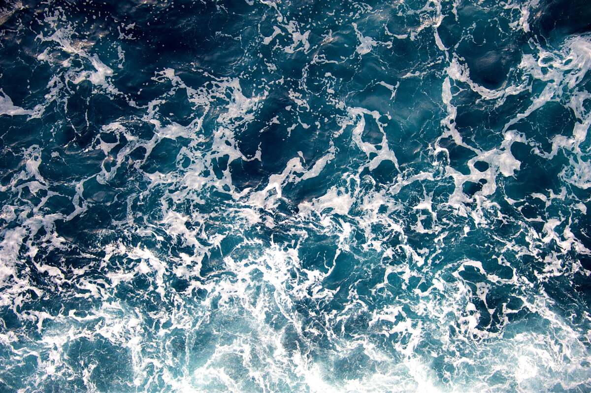 Fototapeten Schwellungswellen von Azure Farbe