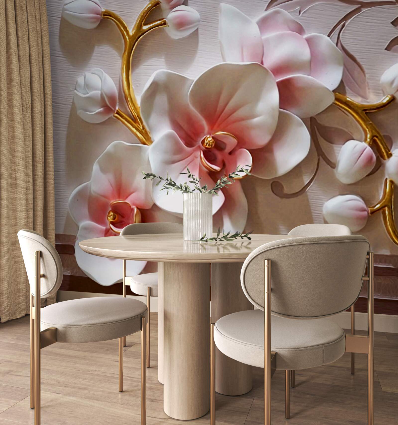 Fototapeten Blüte majestätische Orchideen und ungeöffnete Knospen