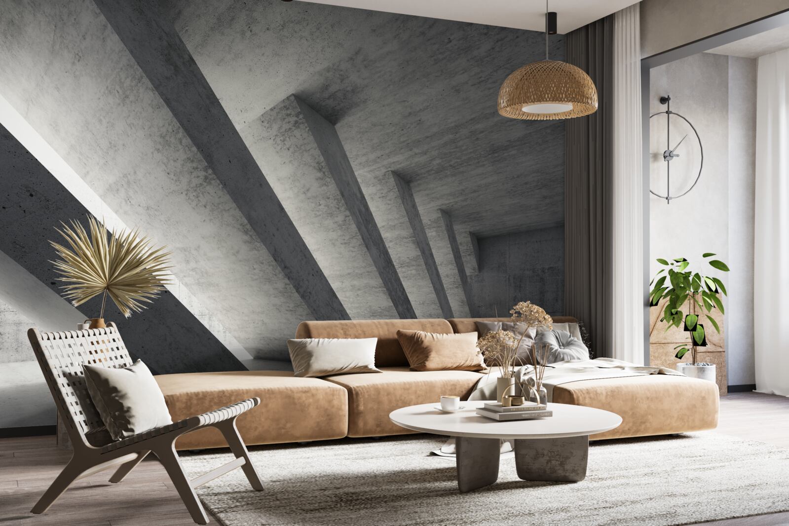 Fototapeten Massive Betonsäulen