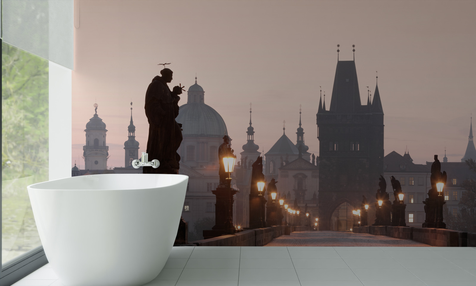 Fototapeten Alte Prag und ihre Charles Bridge