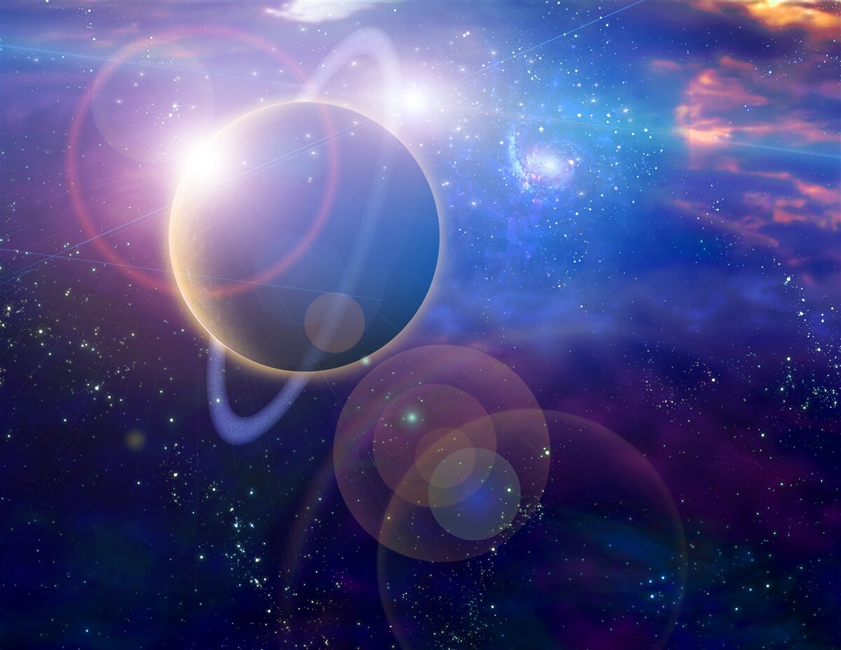 Fototapeten Sterne auf dem blauen Planeten