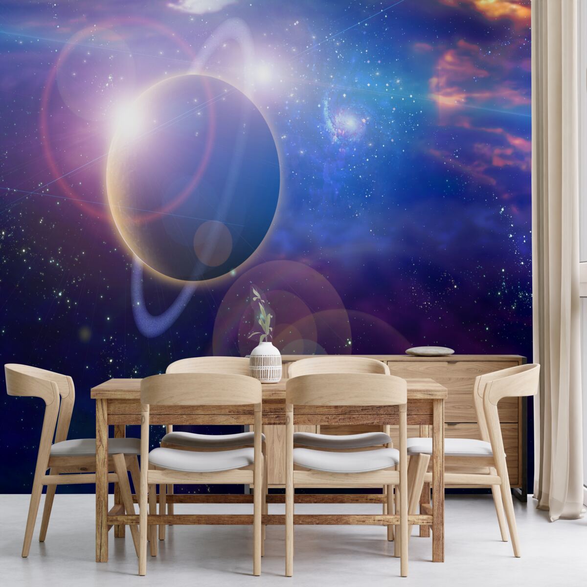 Fototapeten Sterne auf dem blauen Planeten