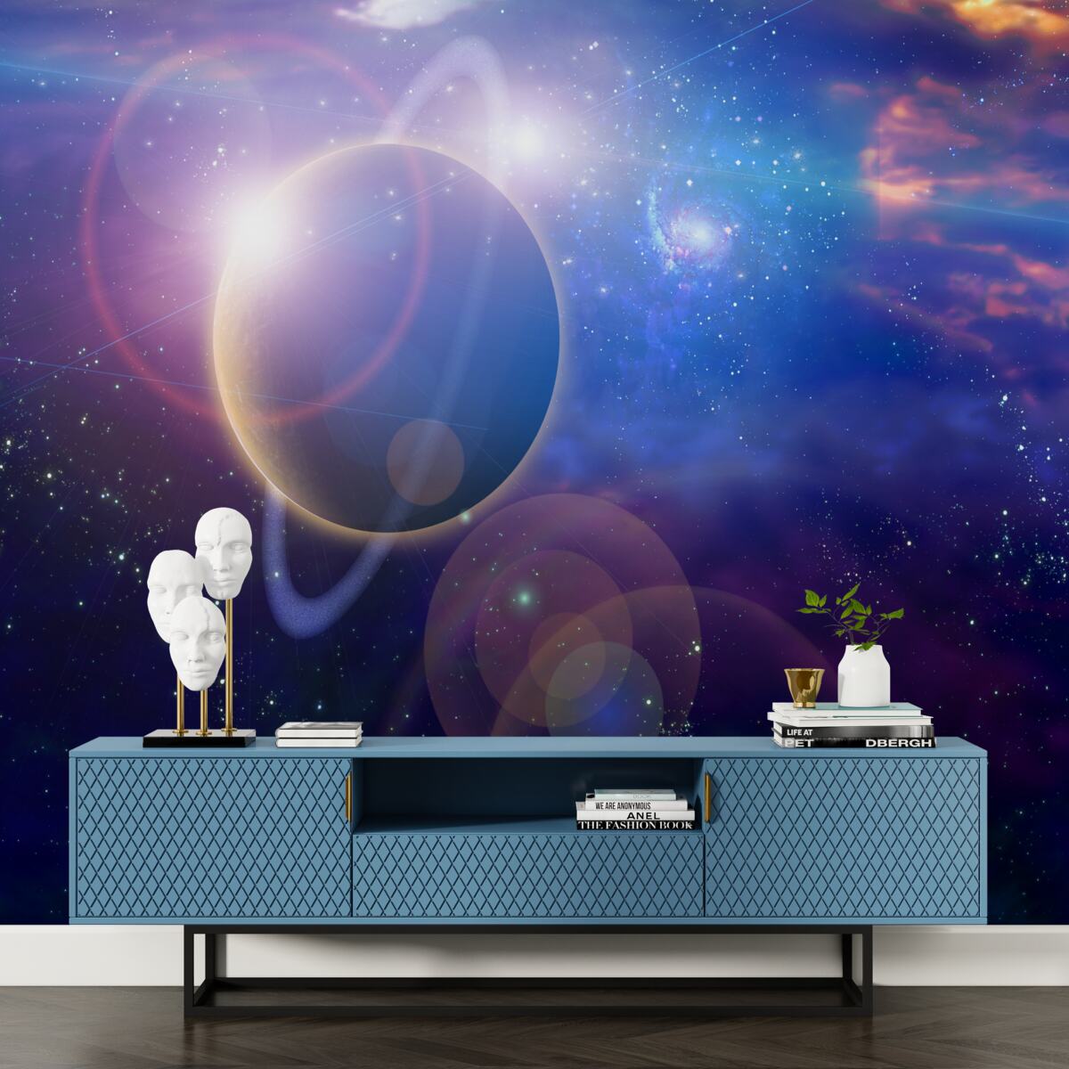 Fototapeten Sterne auf dem blauen Planeten
