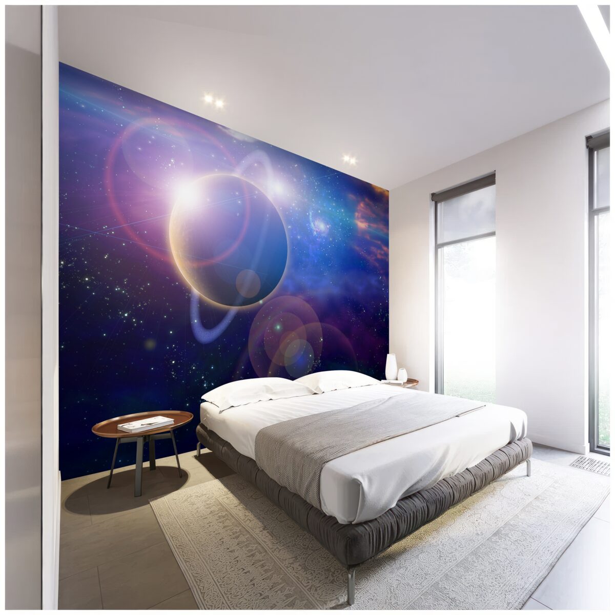 Fototapeten Sterne auf dem blauen Planeten
