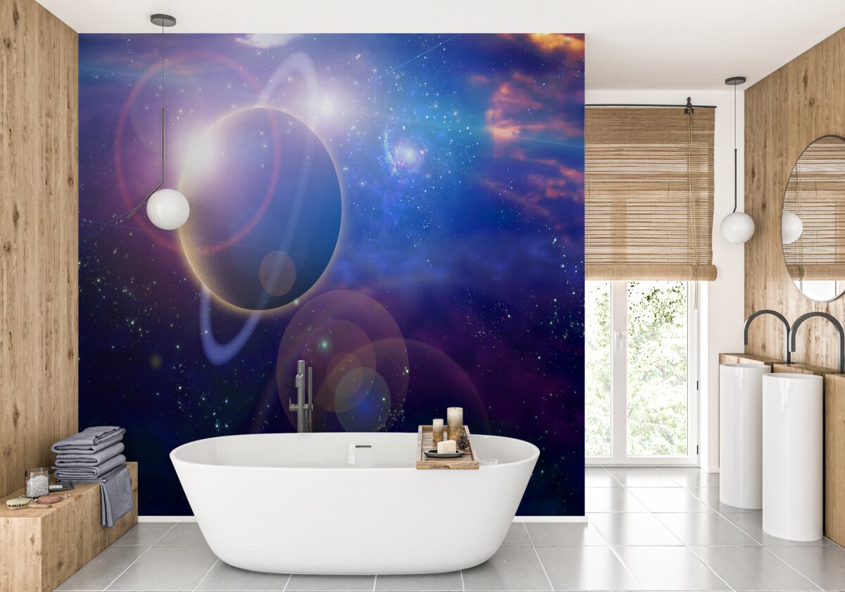 Fototapeten Sterne auf dem blauen Planeten