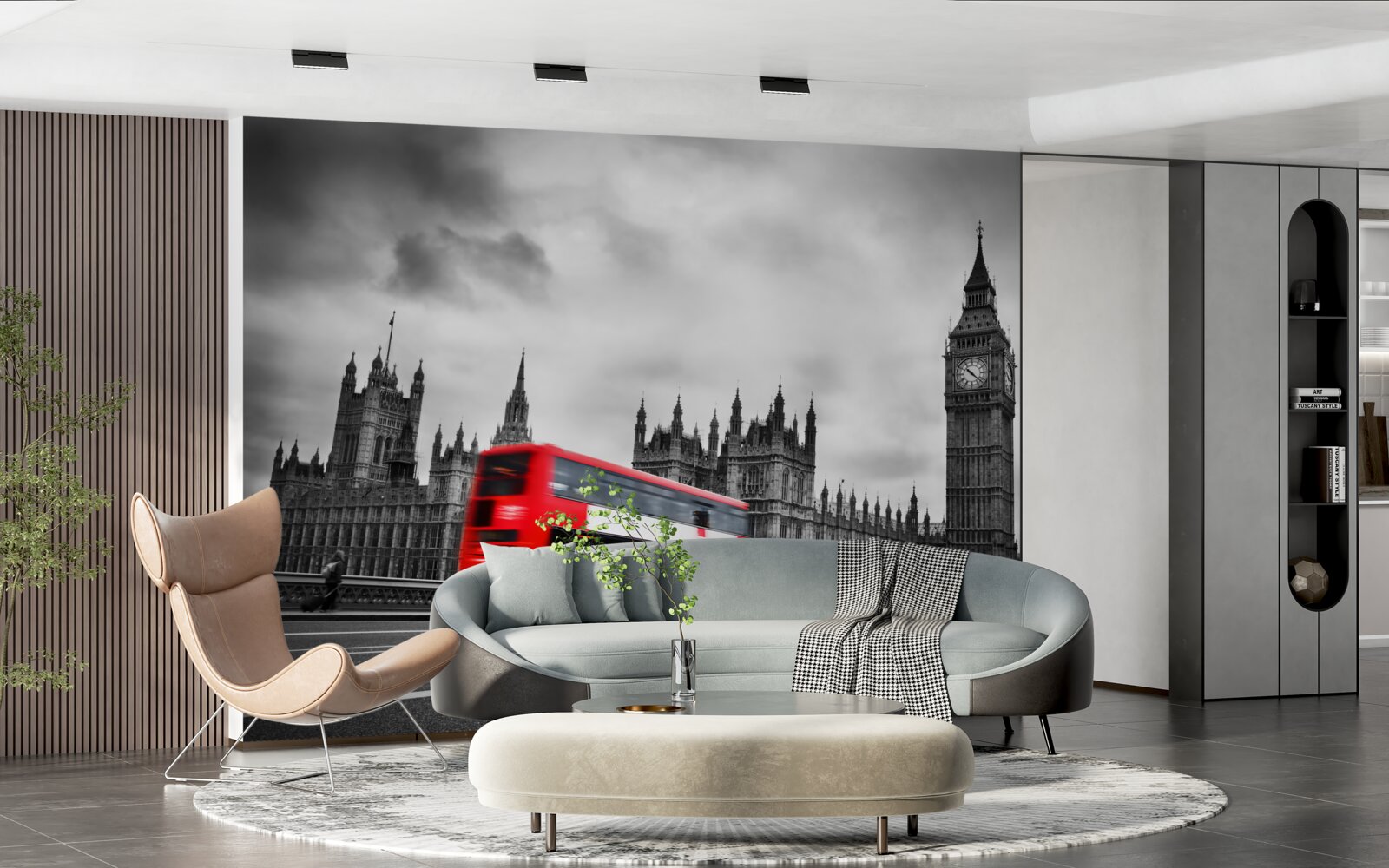 Fototapeten Londoner Bus auf der Straße