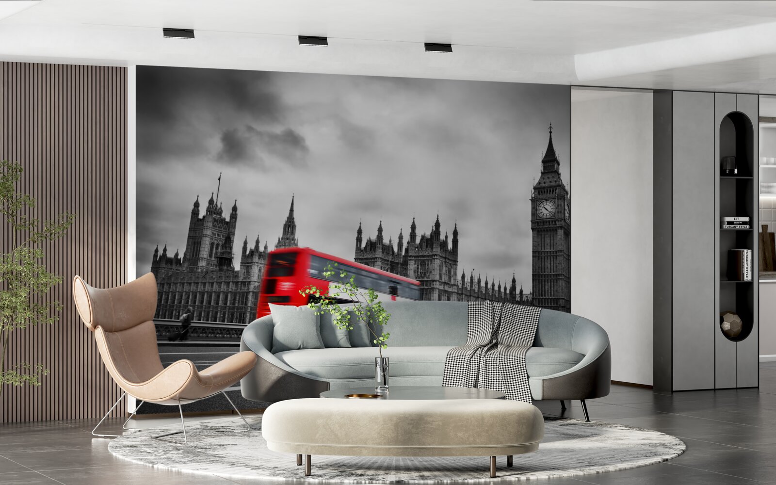 Fototapeten Londoner Bus auf der Straße