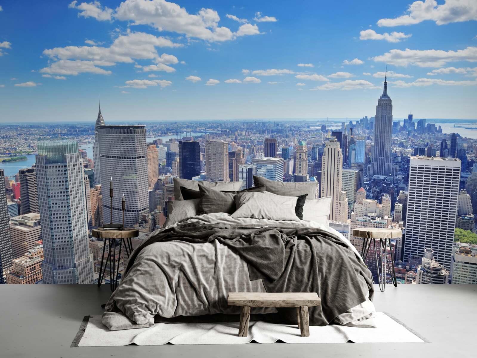 Fototapeten Blick auf New York vom Himmel