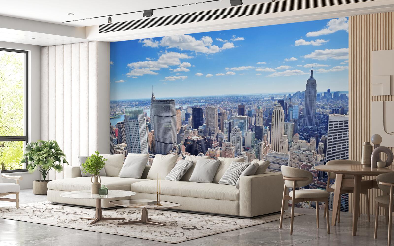 Fototapeten Blick auf New York vom Himmel