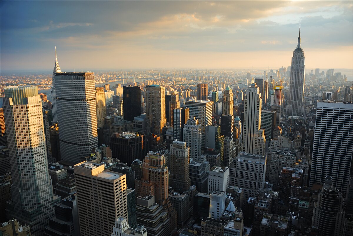 Fototapeten New Yorker Wolkenkratzer zum Zeitpunkt der Geburt