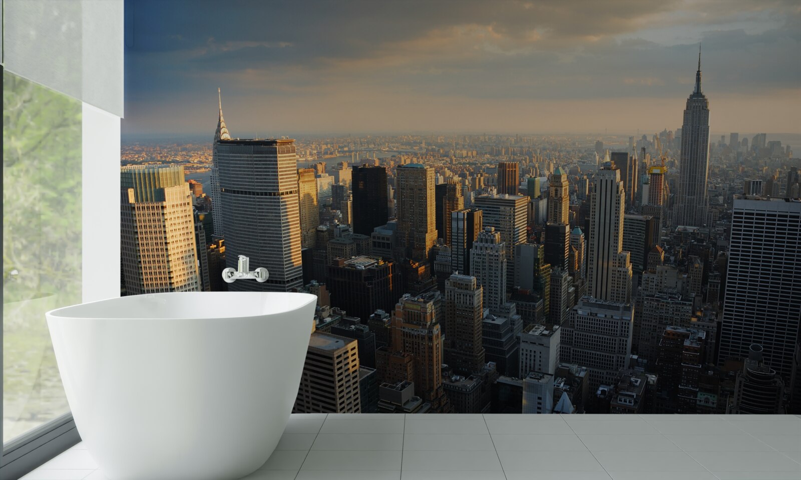 Fototapeten New Yorker Wolkenkratzer zum Zeitpunkt der Geburt