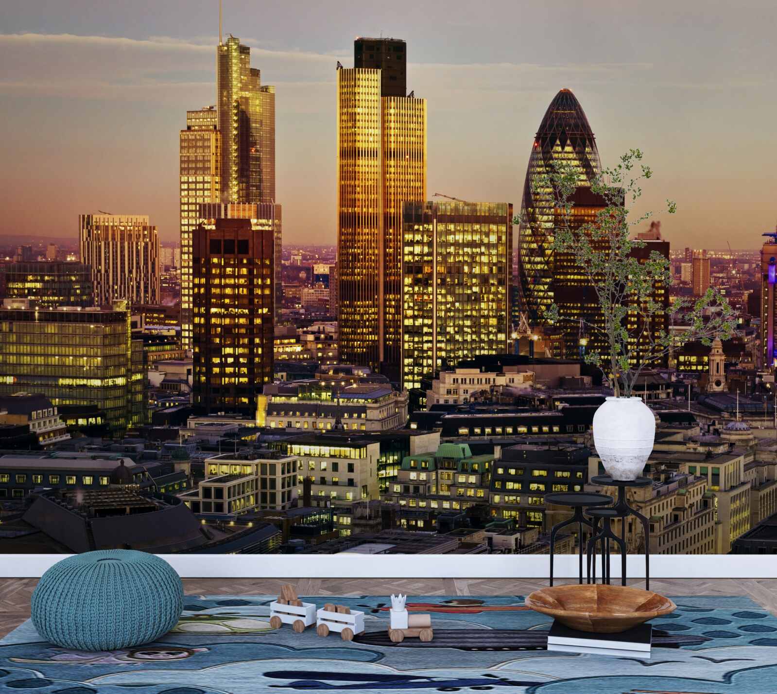 Fototapeten Die Lichter des goldenen Londons