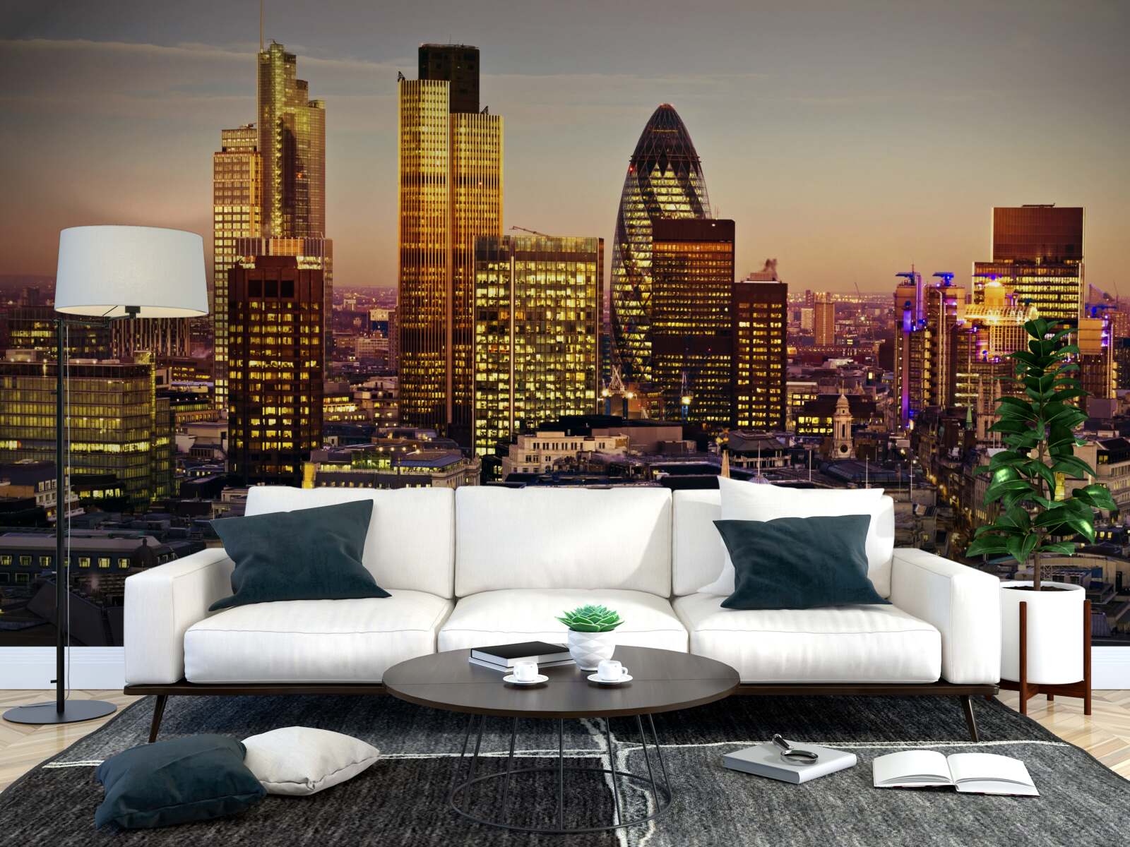 Fototapeten Die Lichter des goldenen Londons