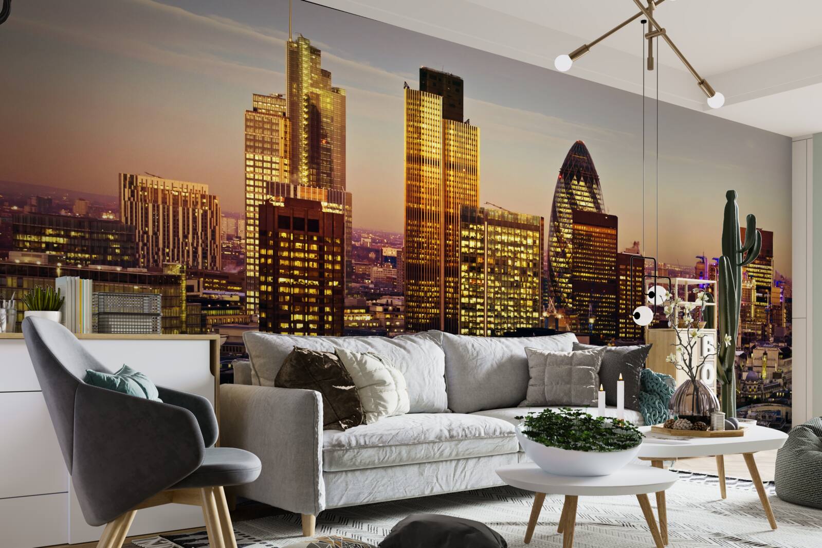 Fototapeten Die Lichter des goldenen Londons