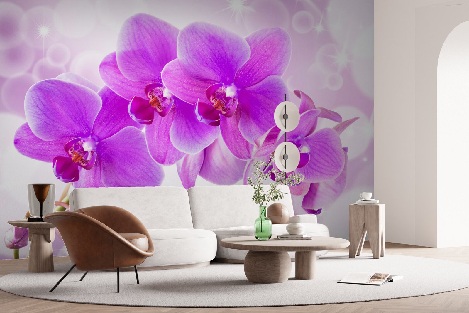Fototapeten Die zarte lila Orchidee sieht wirklich beeindruckend aus