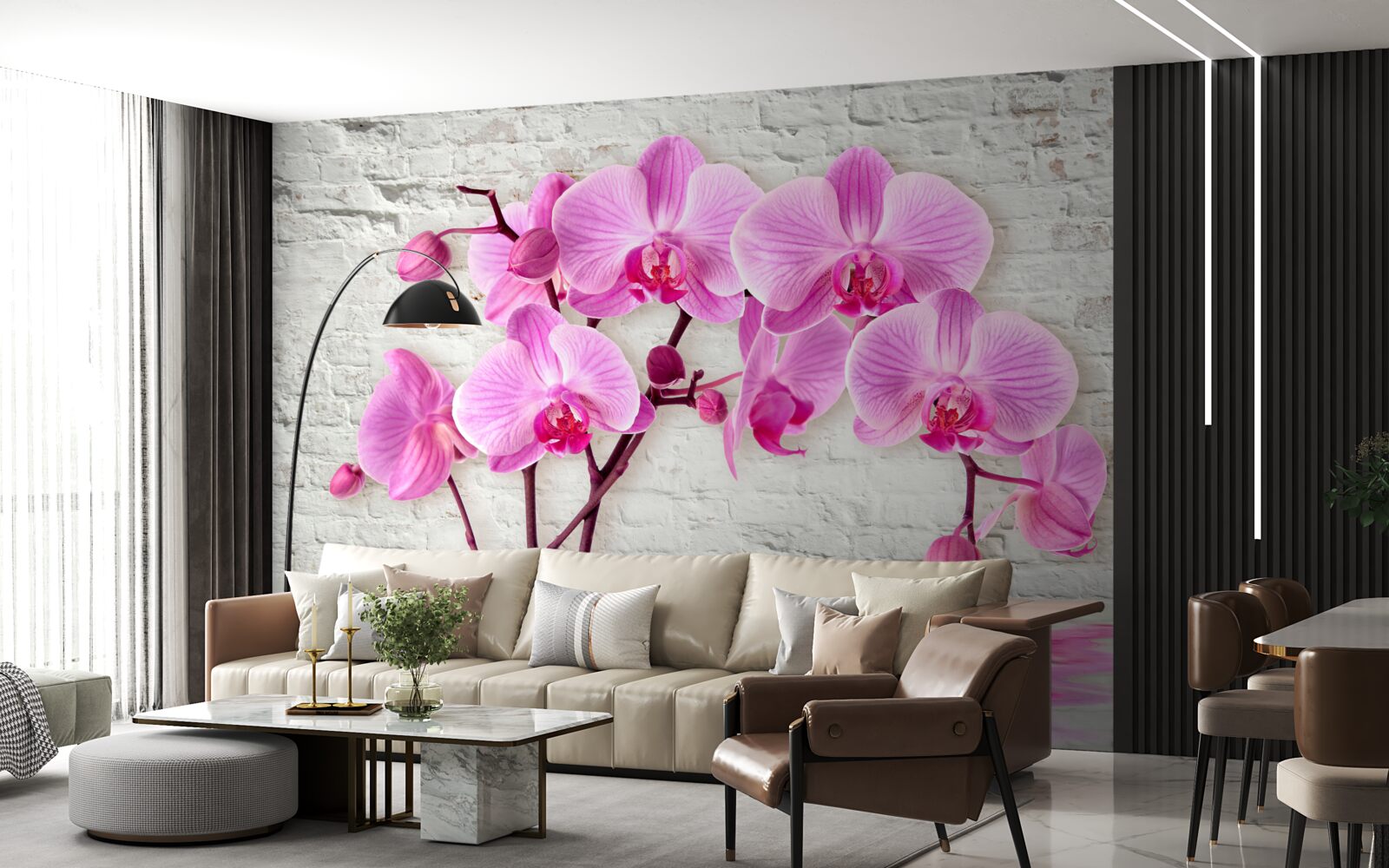 Fototapeten weiche lila Orchideenblume