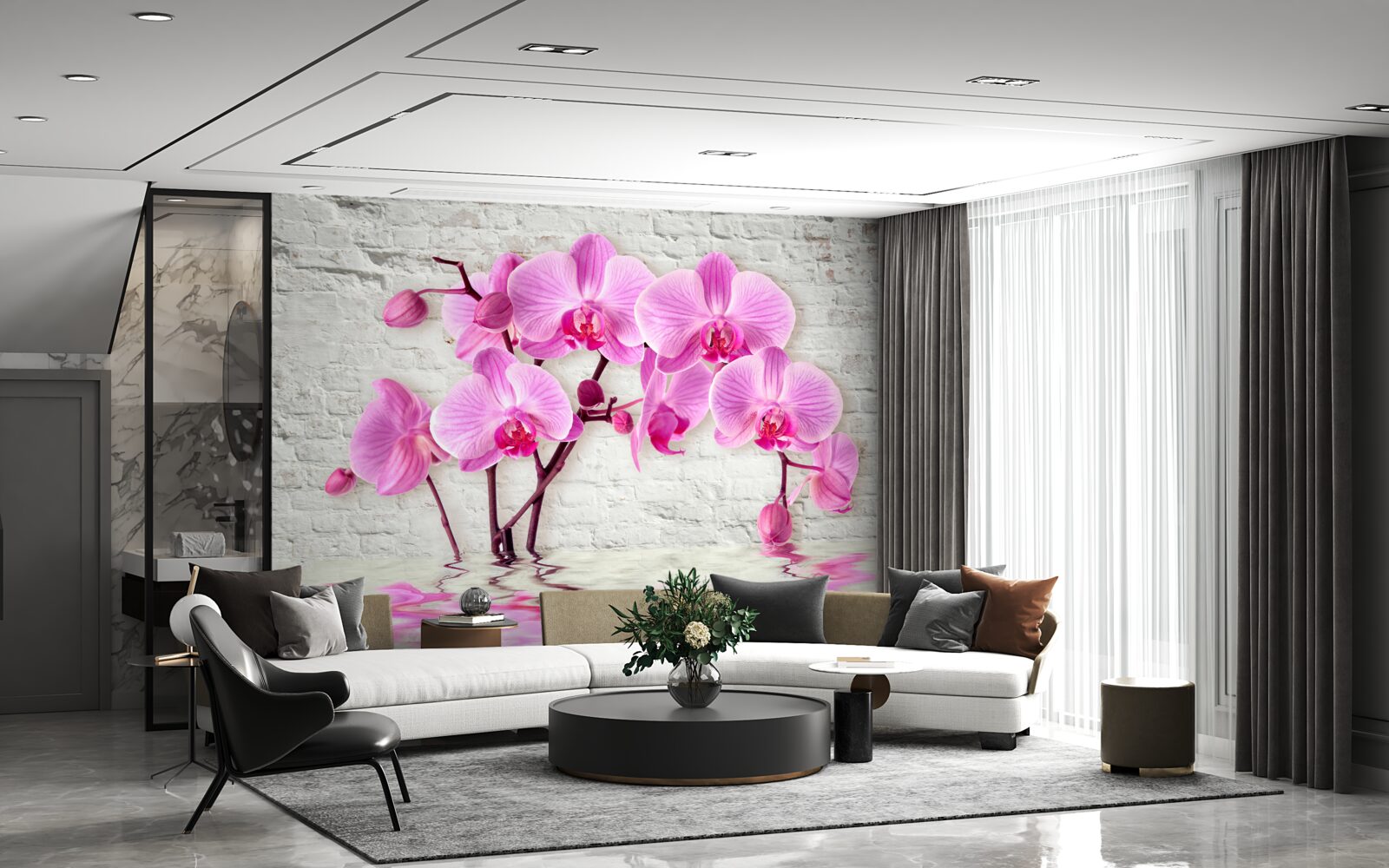 Fototapeten weiche lila Orchideenblume