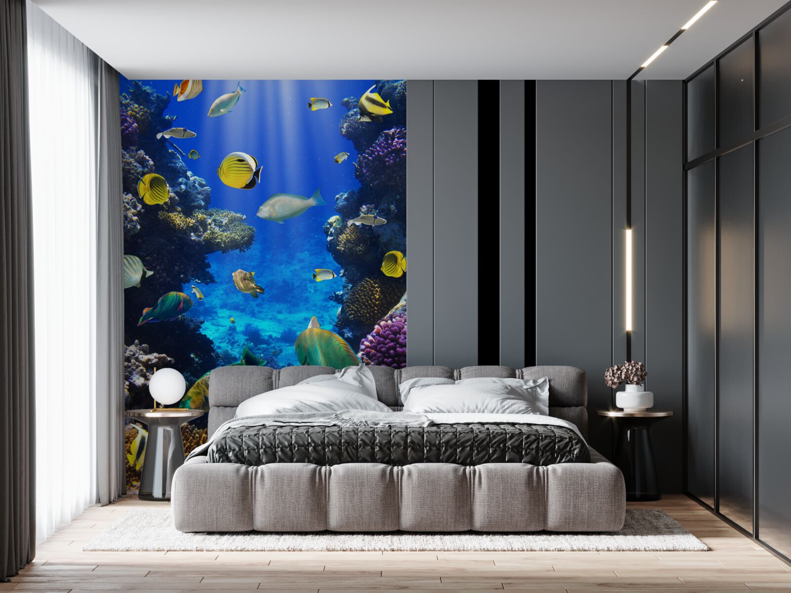 Fototapeten Fisch in den Ozeankorallenriffen