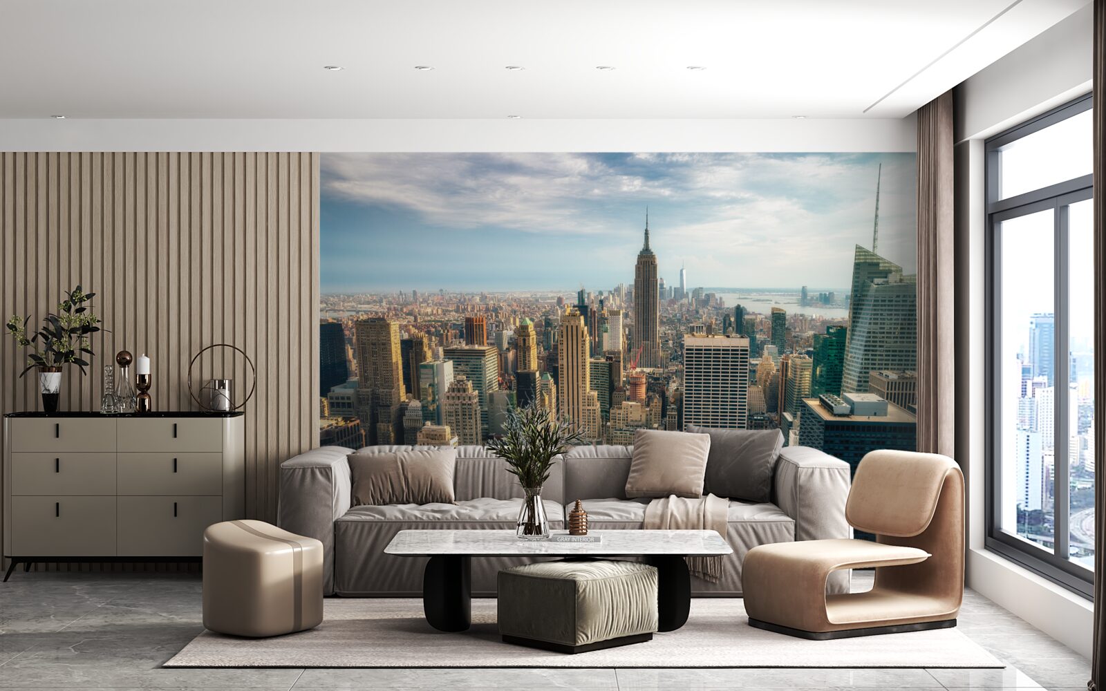 Fototapeten Die Konstruktion des Empire State geht in vollem Gange