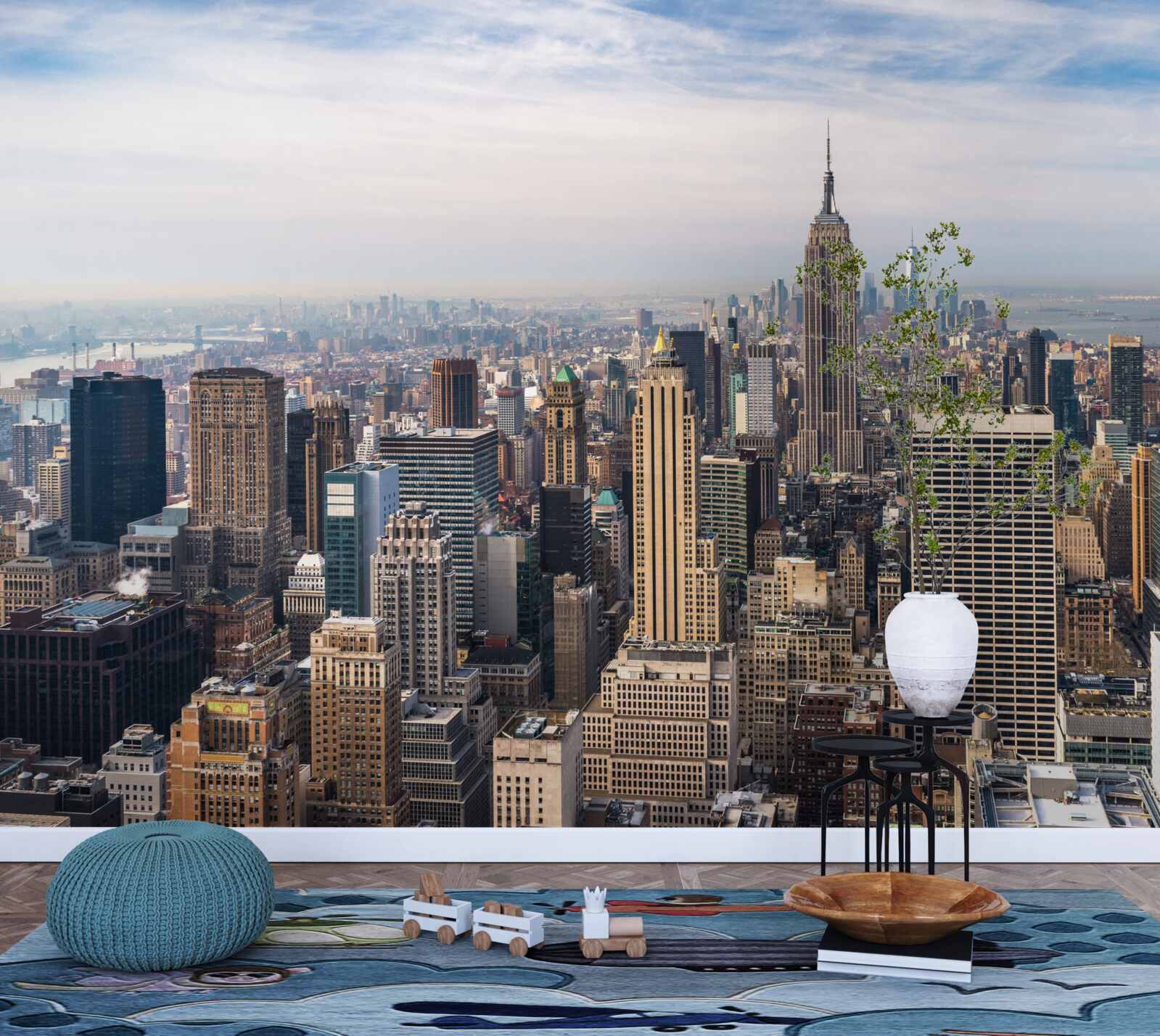 Fototapeten Blick auf Manhattan aus der Vogelperspektive