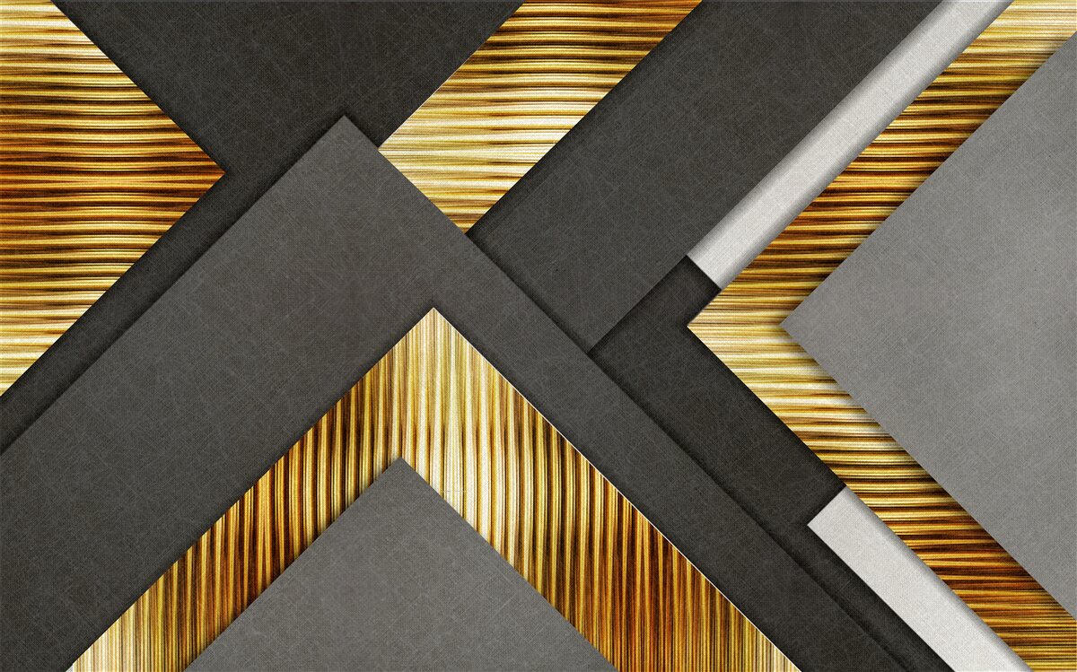 Fototapeten Goldene Linien skizzieren vertikal und horizontal