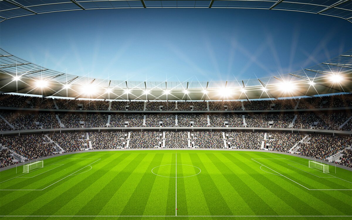 Fototapeten Stadion mit Fans