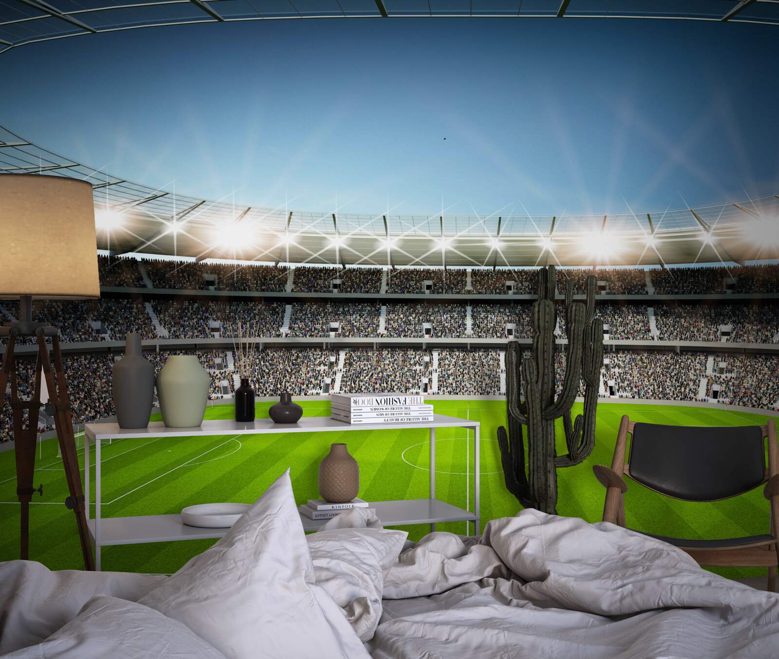 Fototapeten Stadion mit Fans