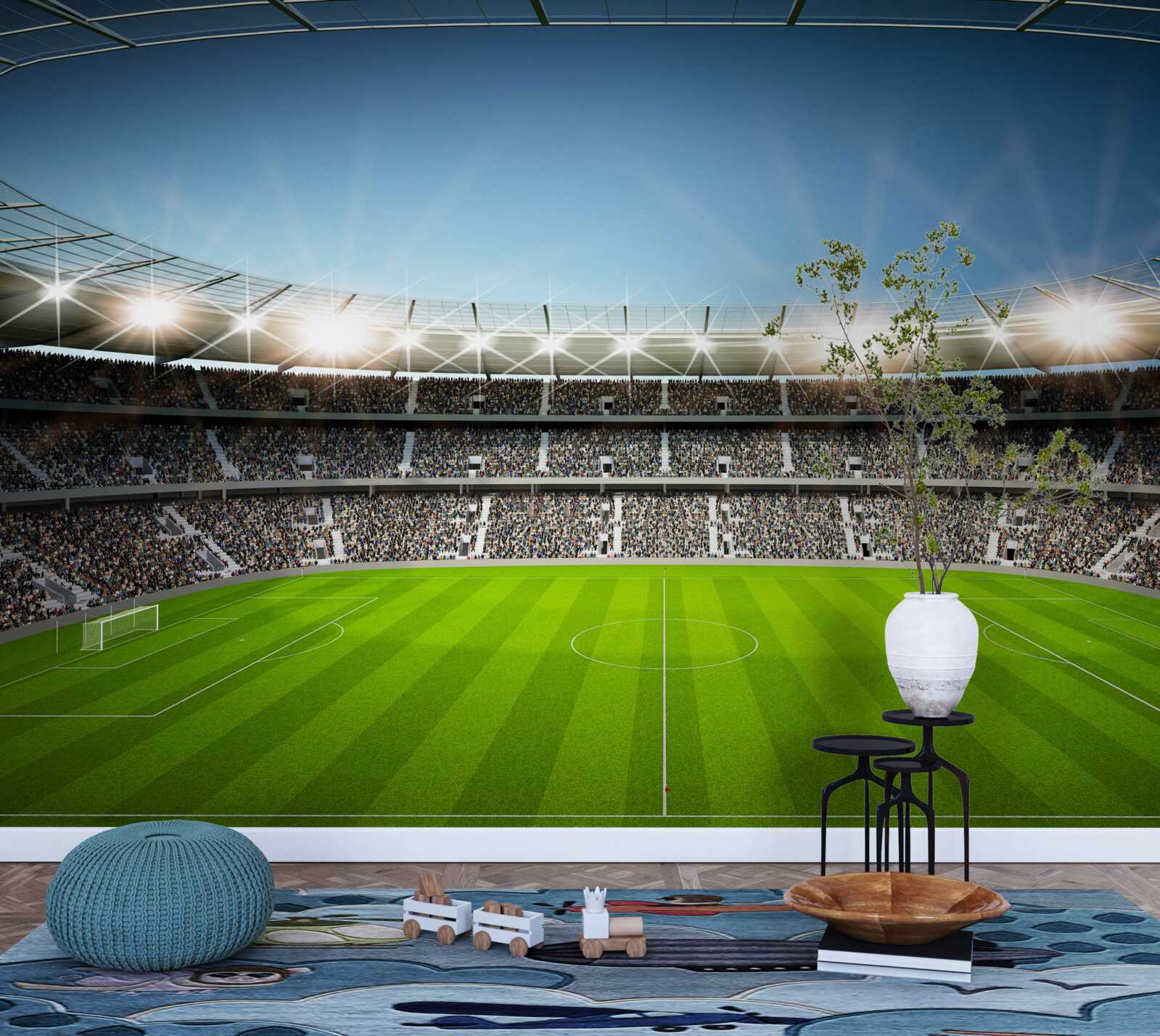 Fototapeten Stadion mit Fans