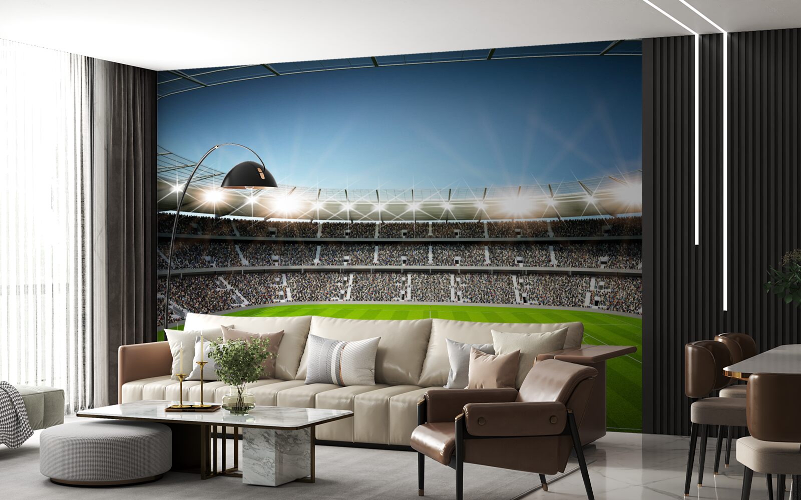 Fototapeten Stadion mit Fans