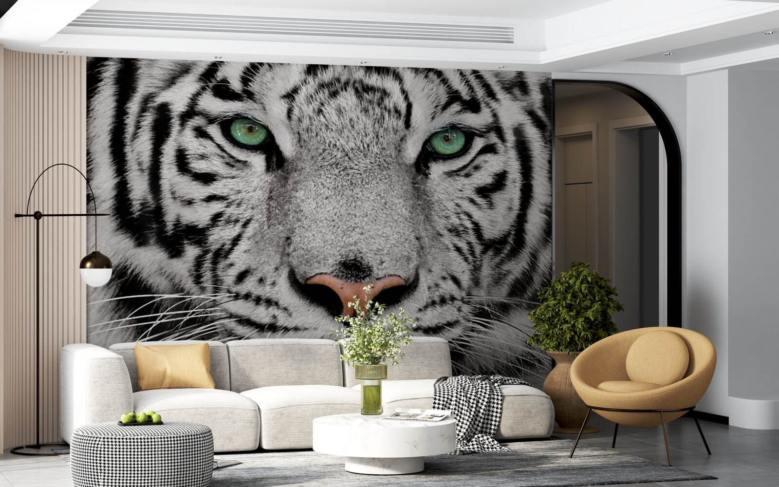 Fototapeten Das Bild eines weißen Tigers