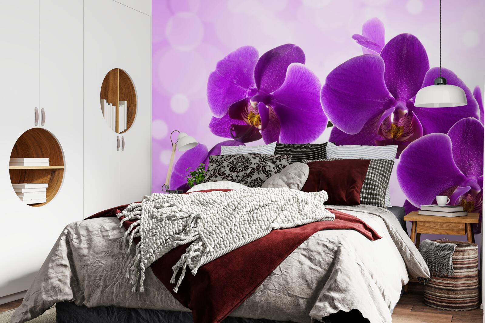 Fototapeten Tiefes lila Orchidee