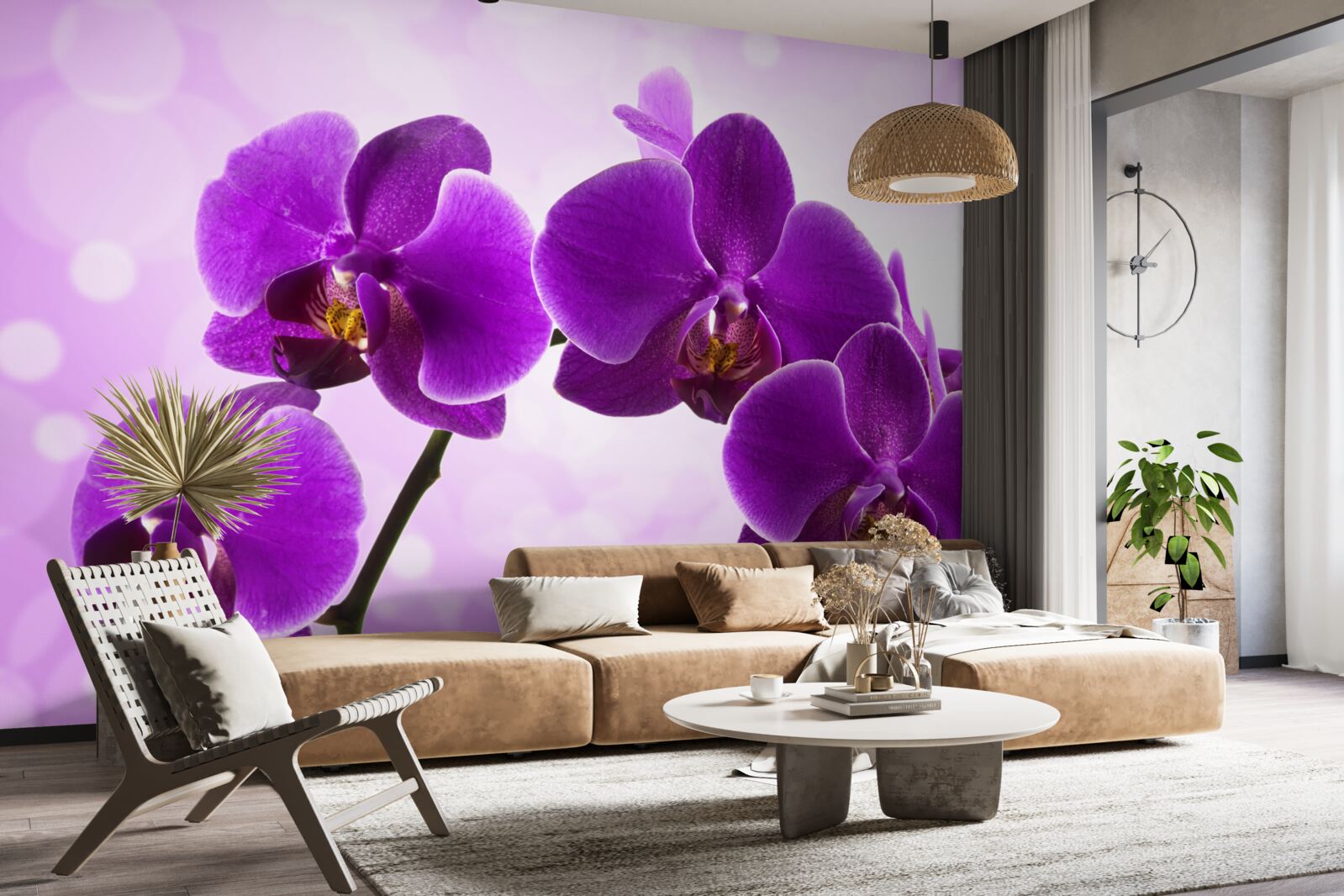 Fototapeten Tiefes lila Orchidee