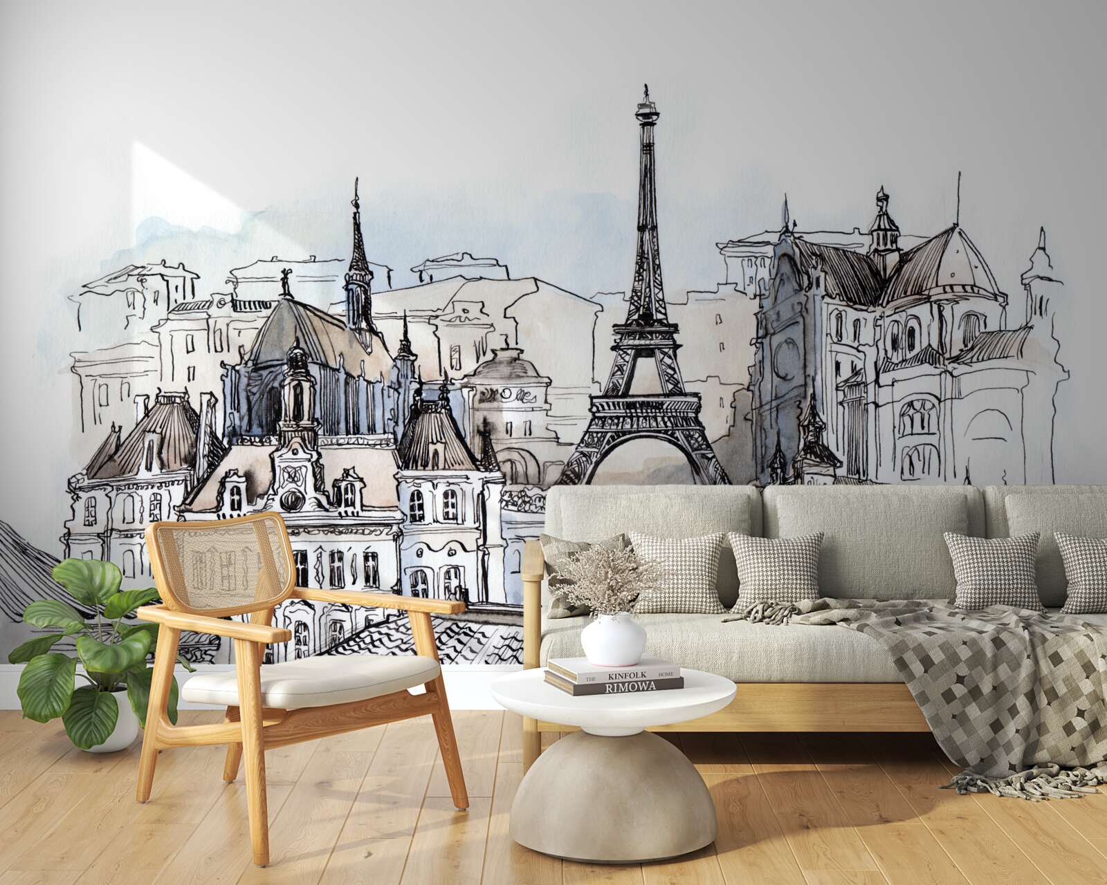 Fototapeten Paris in Aquarellen