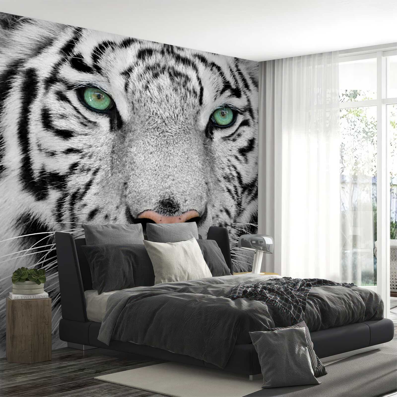 Fototapeten Ein großer weißer Tiger
