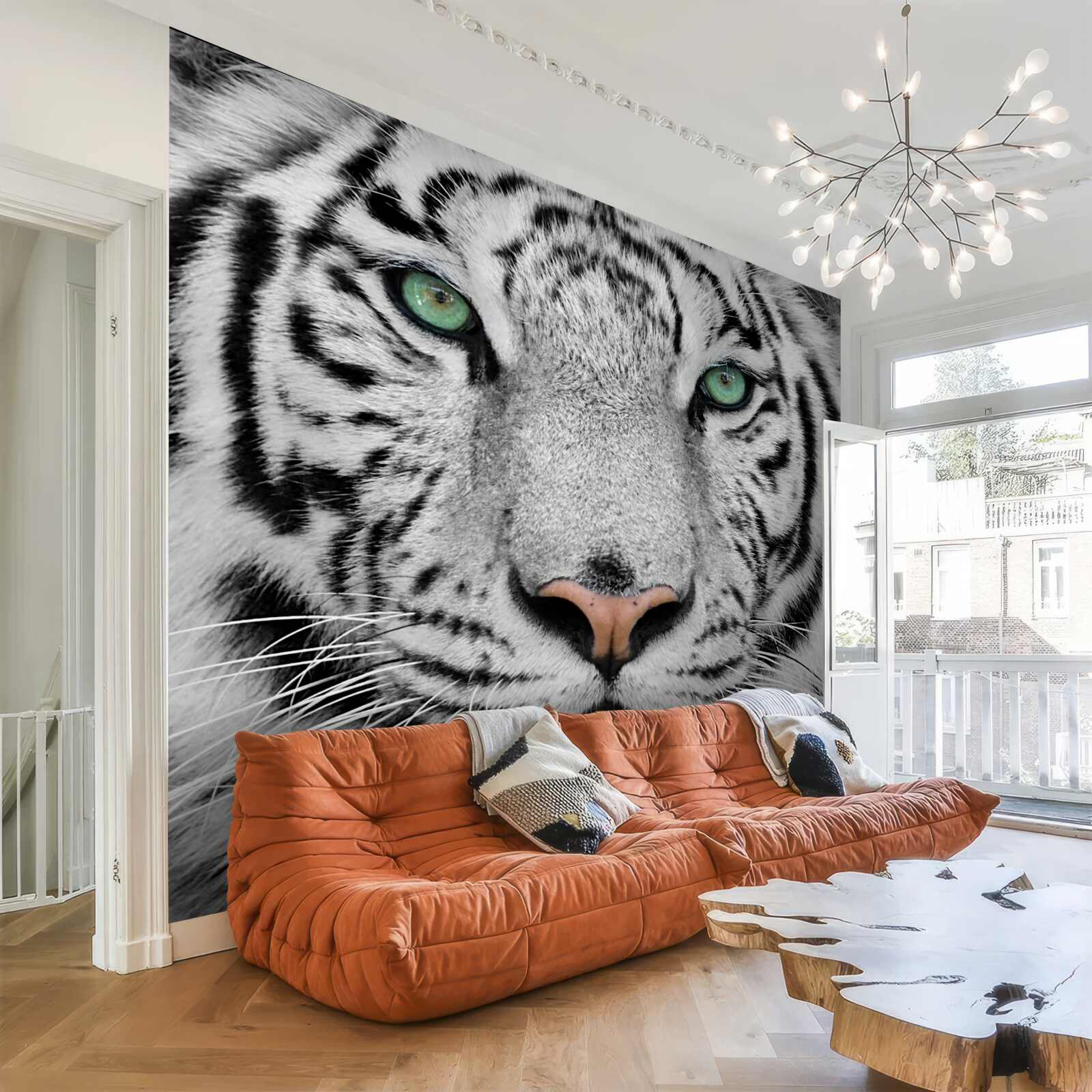Fototapeten Ein großer weißer Tiger