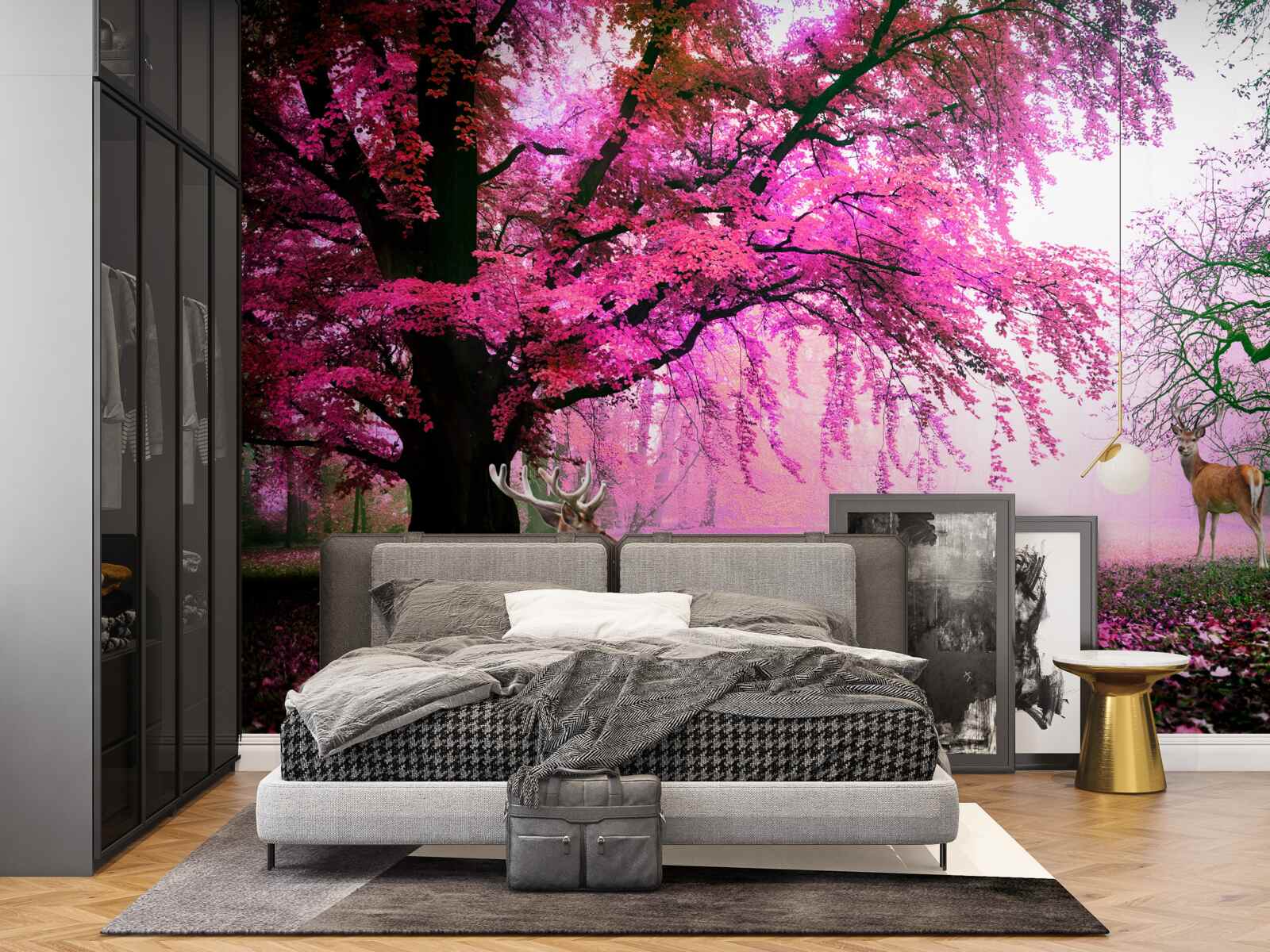 Fototapeten Sakura im rosa Sommer herum