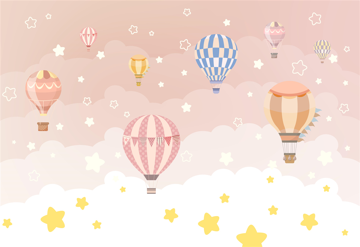 Fototapeten Ballonreise in die beheizte Luft