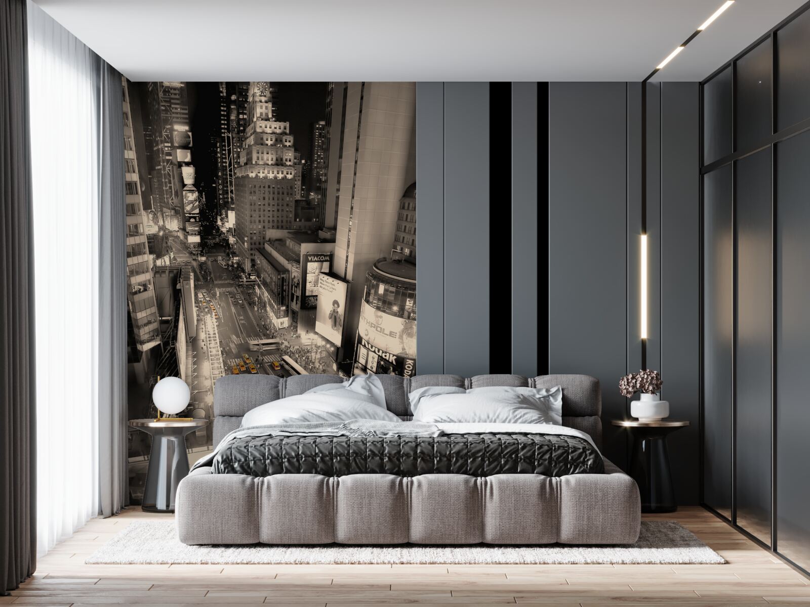 Fototapeten Times Square und gelbe Taxis
