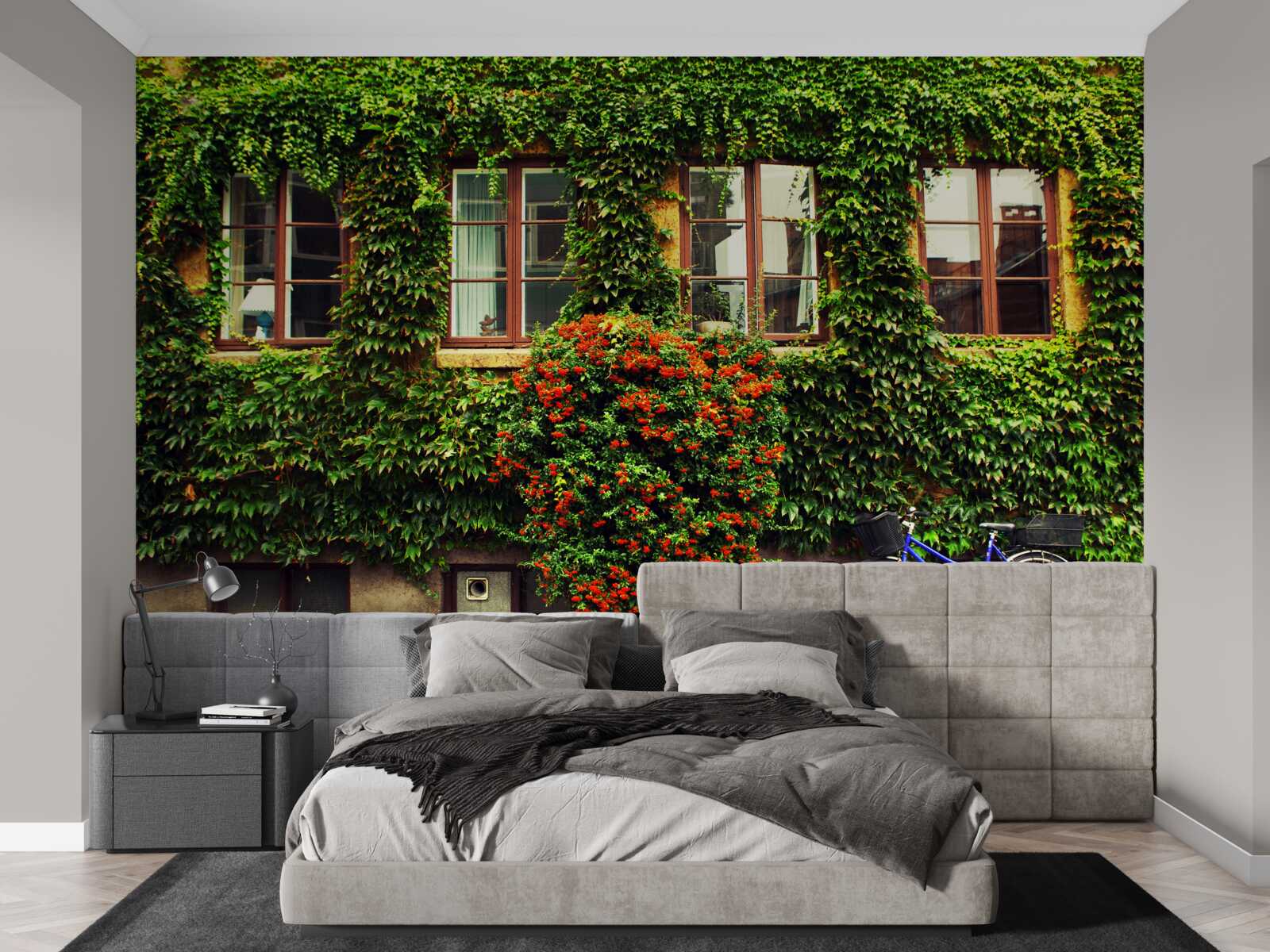Fototapeten Haus mit Grün bedeckt