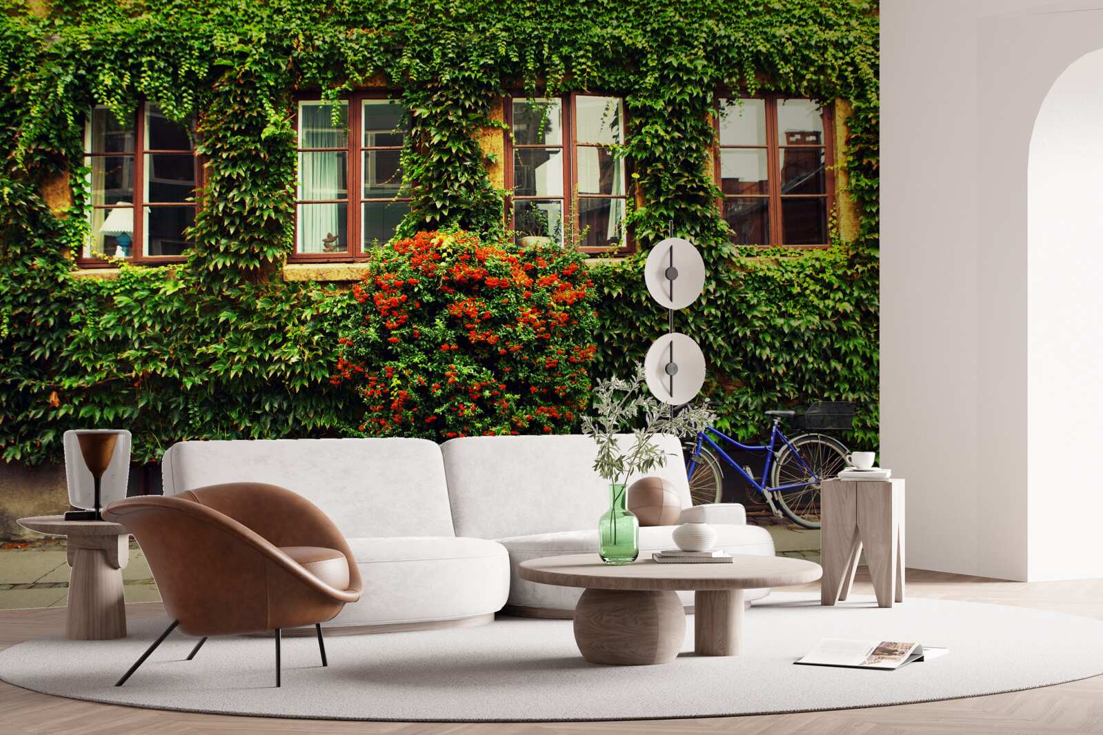 Fototapeten Haus mit Grün bedeckt