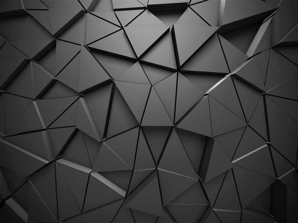 Fototapeten 3D -dreieckige Formen in Grau