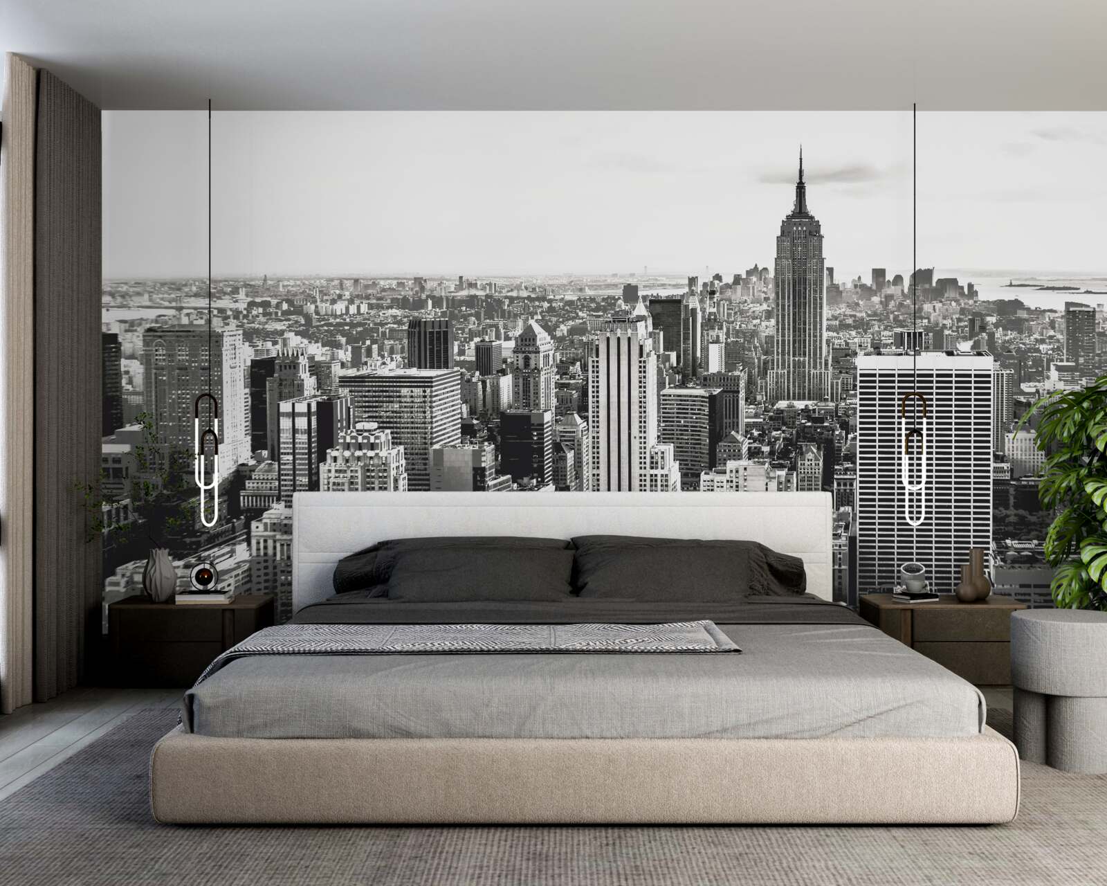 Fototapeten Vintage -Sicht auf Manhattan