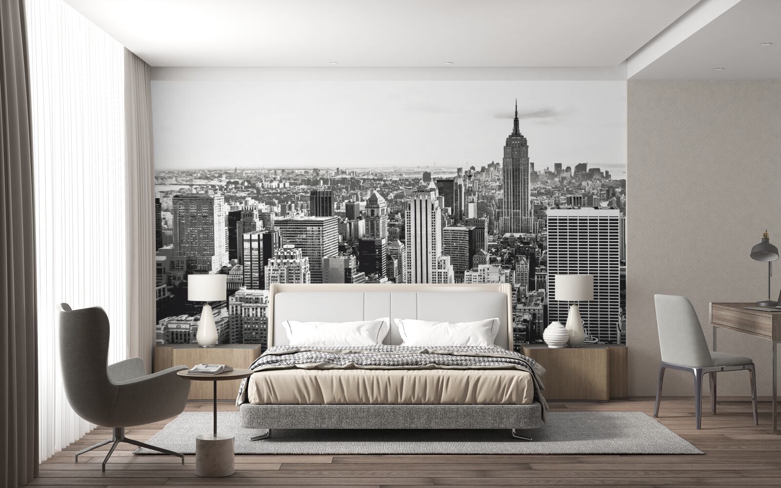 Fototapeten Vintage -Sicht auf Manhattan